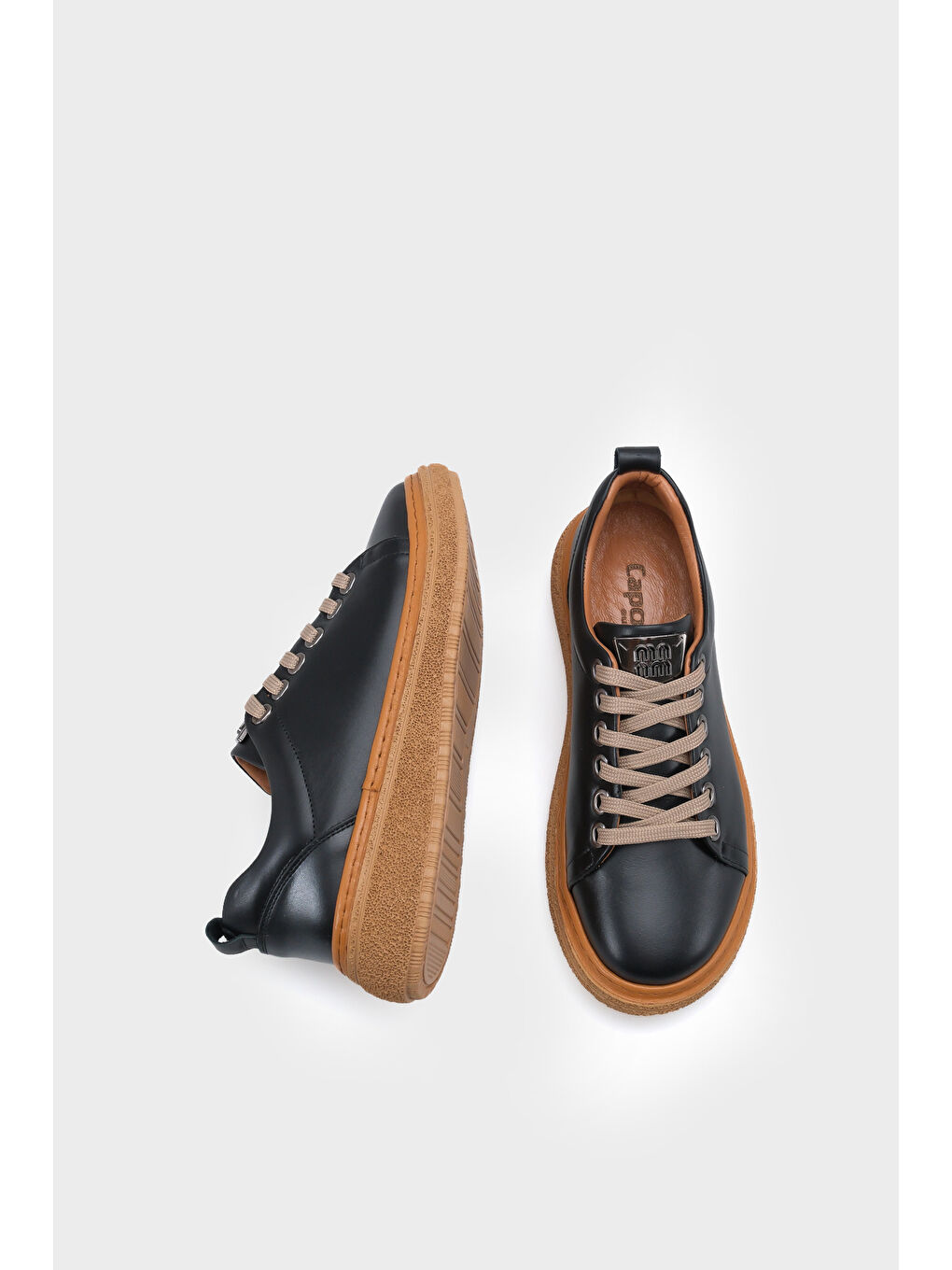 Siyah Aurora Hakiki Deri Konfor Kadın Spor Ayakkabı-4