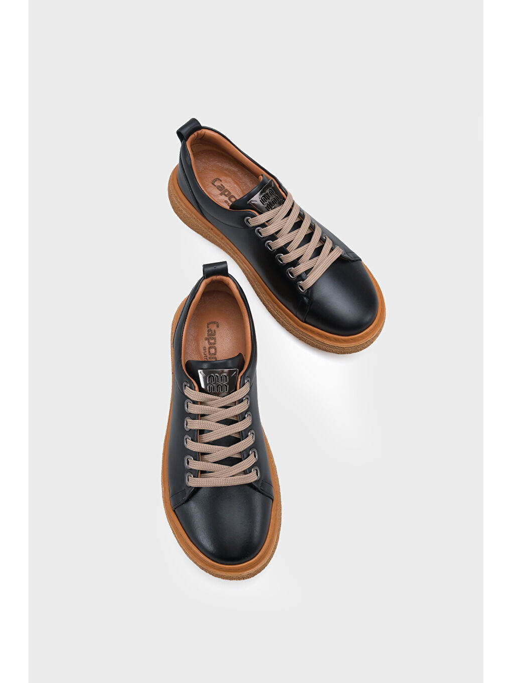 Siyah Aurora Hakiki Deri Konfor Kadın Spor Ayakkabı-5