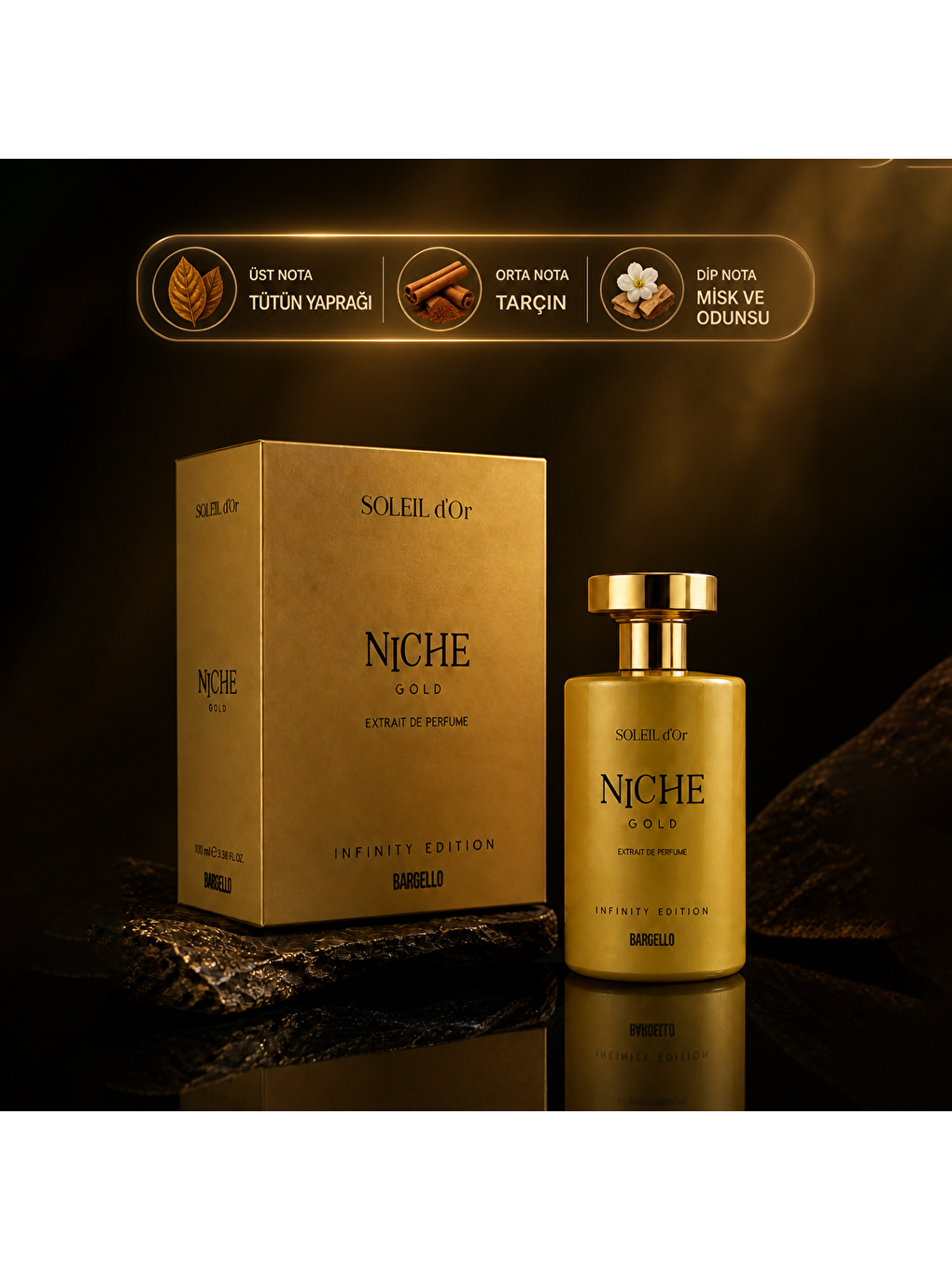 Niche Infinity Soleil D'or Unisex 100 Ml Extrait De Perfume-2