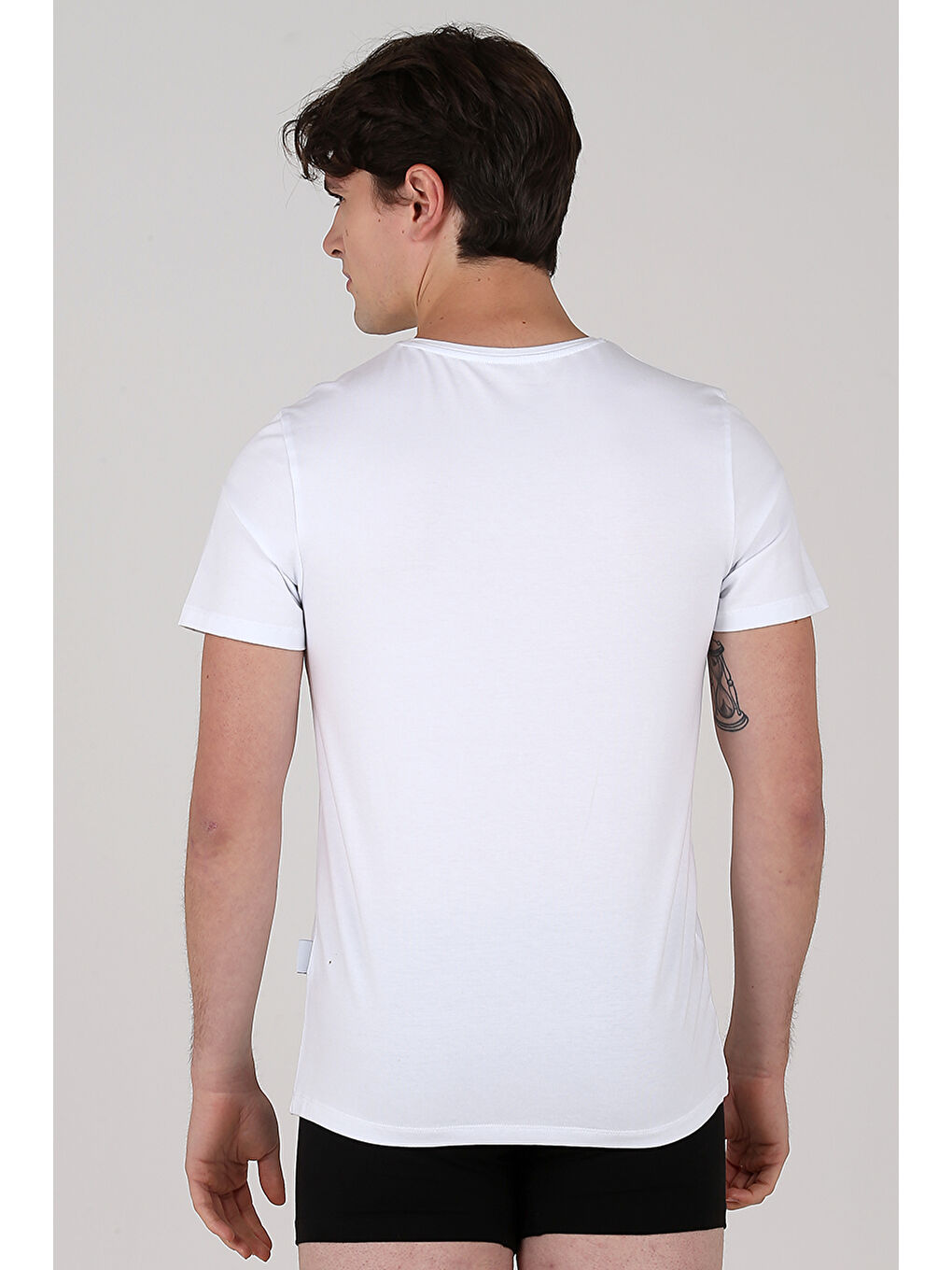 Beyaz North Ice White Serisi Bisiklet Yaka T-shirt BEYAZ-3