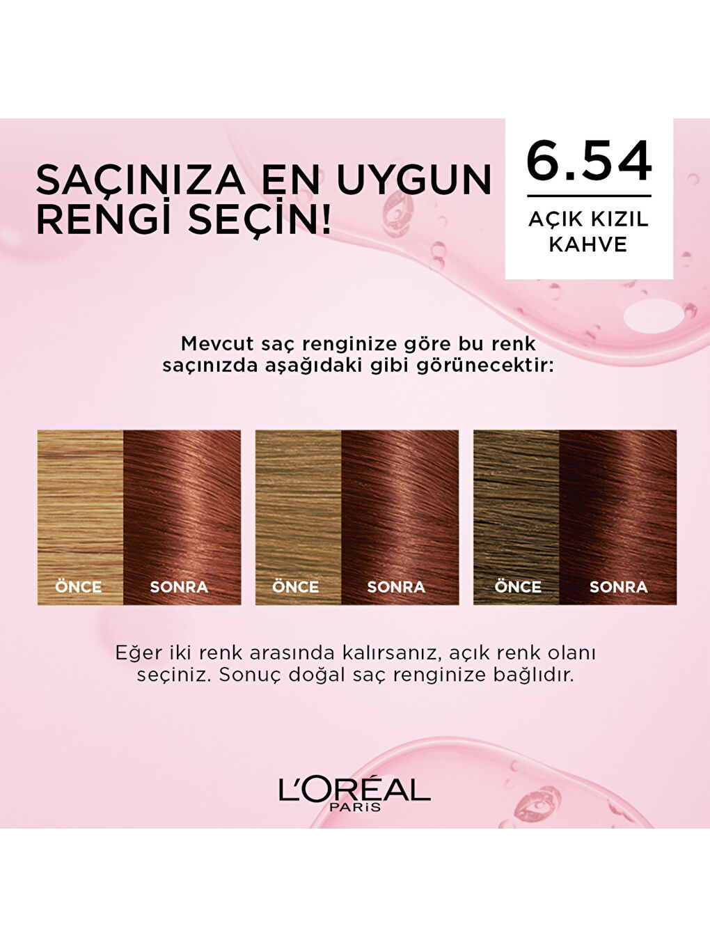 L’Oréal Paris Excellence Creme Saç Boyası 6.54 Açık Kızıl Kahve-5