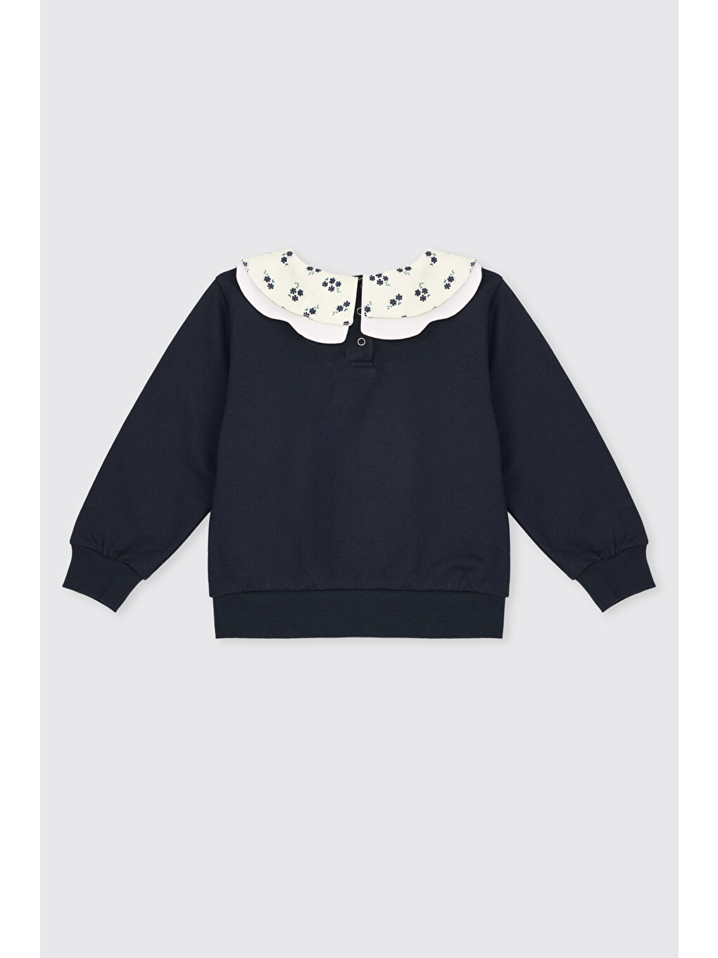 Kız Bebek Yakalı Lacivert Sweatshirt-1