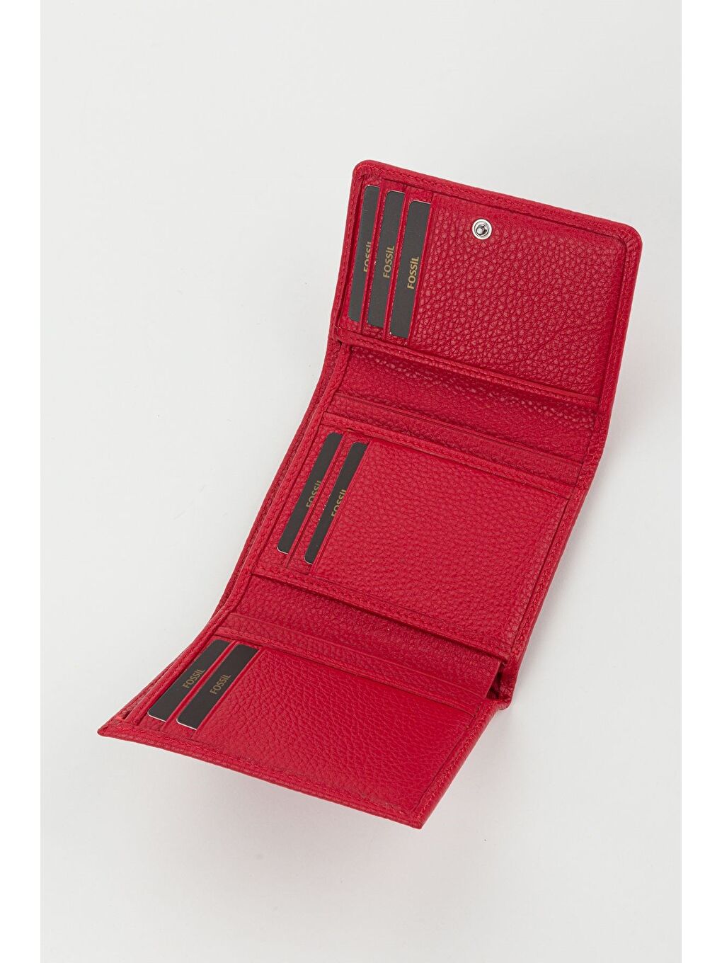 Kırmızı Kutulu Hakiki Deri Buz Mavi Kadın El Portföyü Kartlık Cüzdan-2