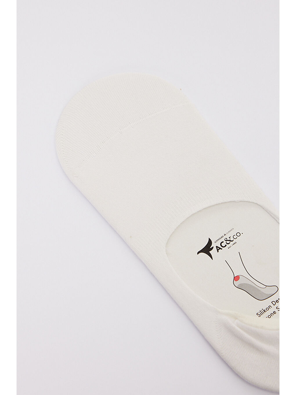 Erkek Beyaz Pamuklu Tekli  Babet Çorap-2