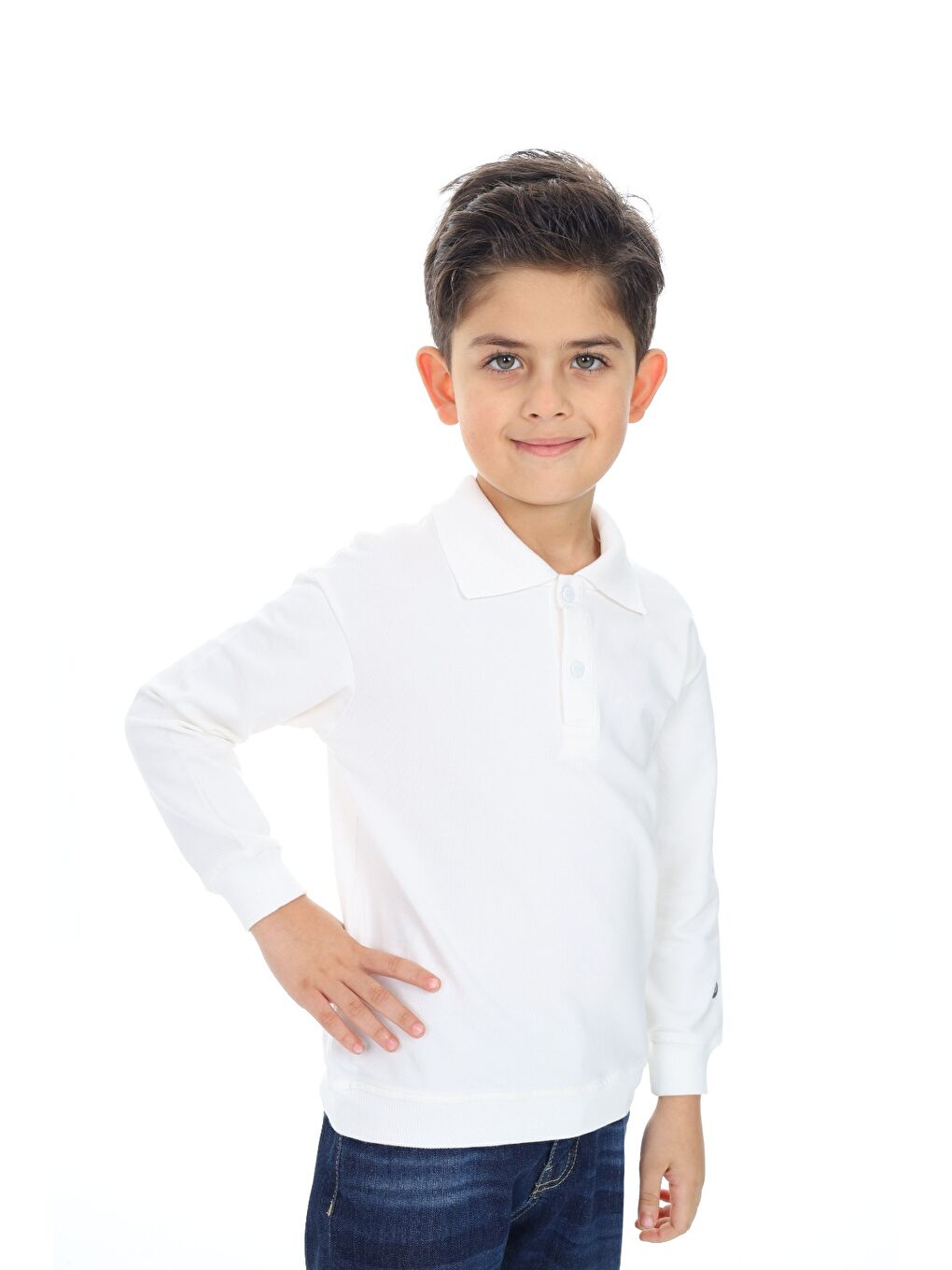 Ekru Erkek Çocuk Baskılı Tişört-1