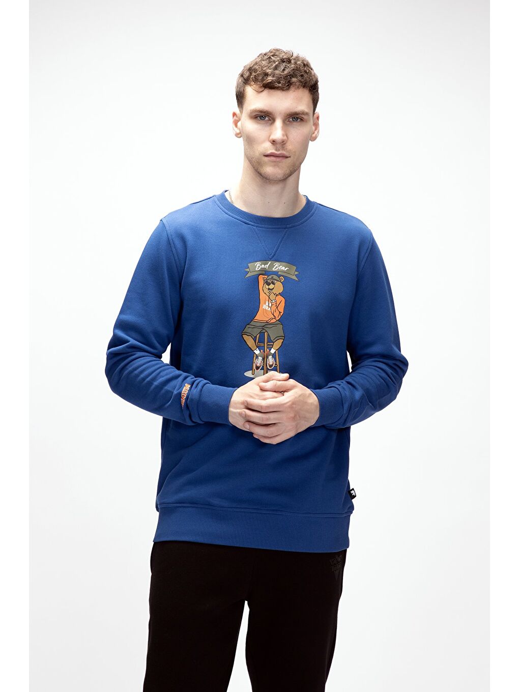 Acme Parlament Mavisi Erkek Baskılı Sweatshirt-3