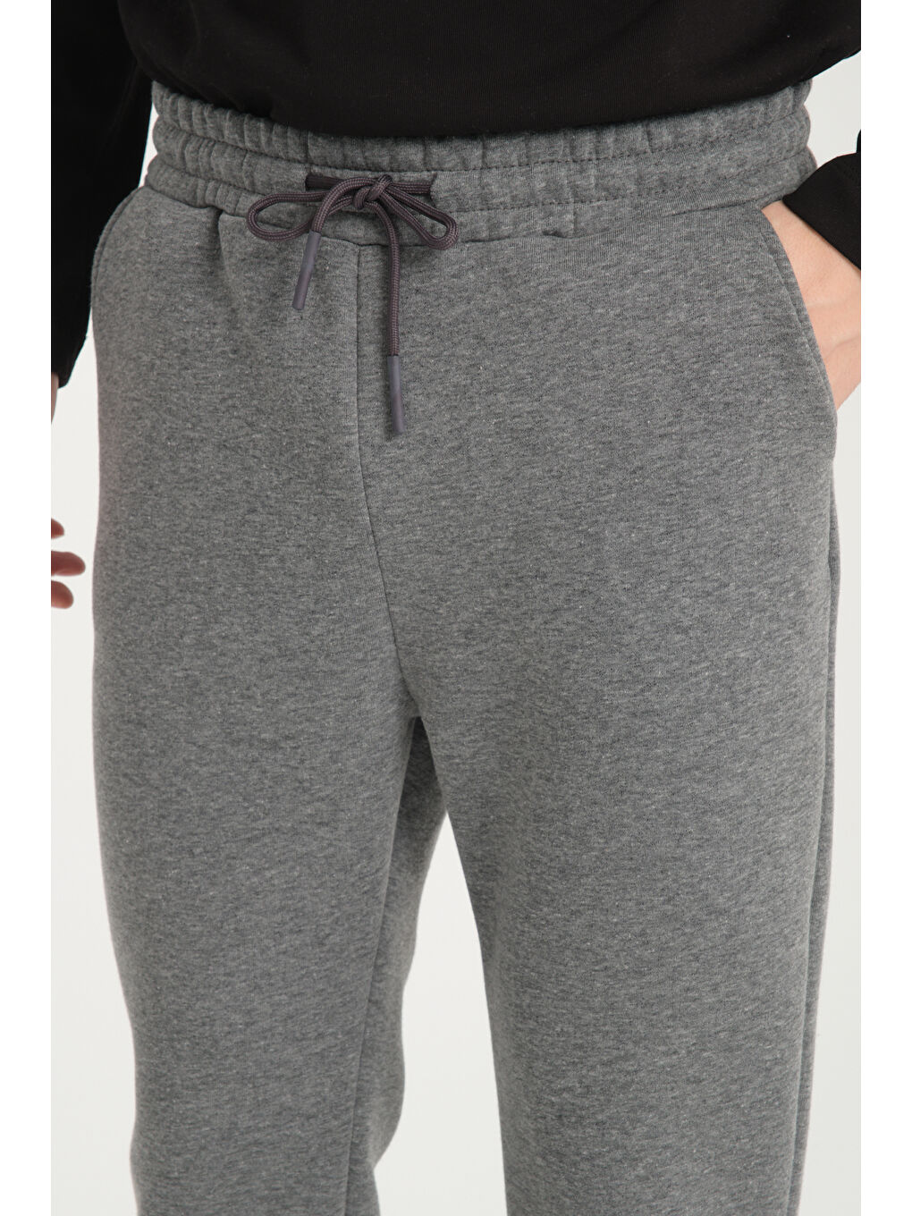 Antrasit Beli Lastikli Erkek Eşofman Altı 0022-2