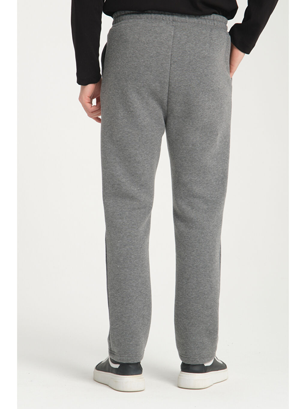 Antrasit Beli Lastikli Erkek Eşofman Altı 0022-3