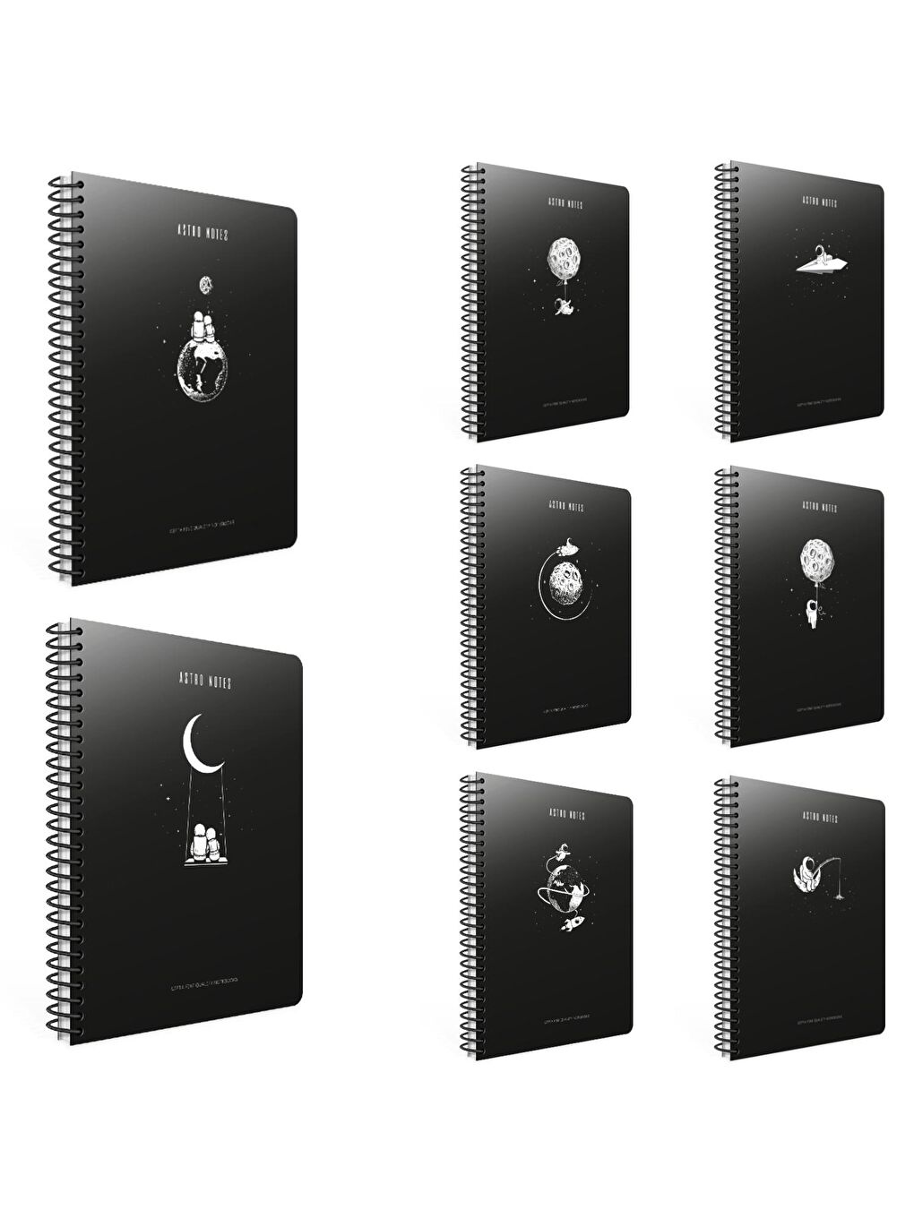 Gıpta Astro Notes Karton Kapak Spiralli Not Defteri A6 80 Yaprak Kareli (6089)