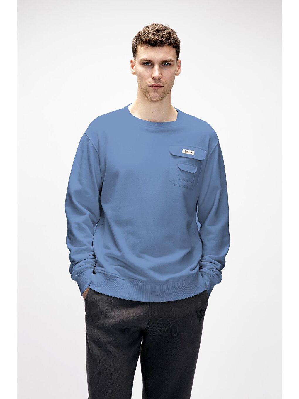 Rise Element Mavi Crewneck Erkek Sweatshirt