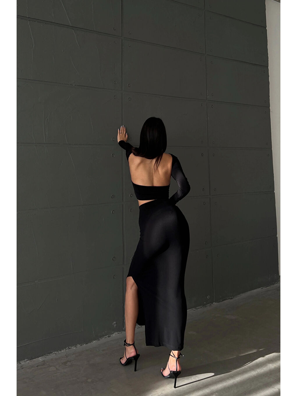 Kadın Siyah Uzun Kol Sandy Takım 1026-221324-4