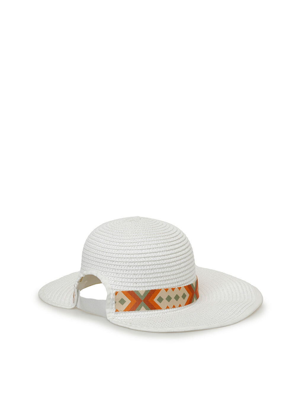 ETNIC STRAW HAT-W 4FX Beyaz Kadın Hasır Şapka-1