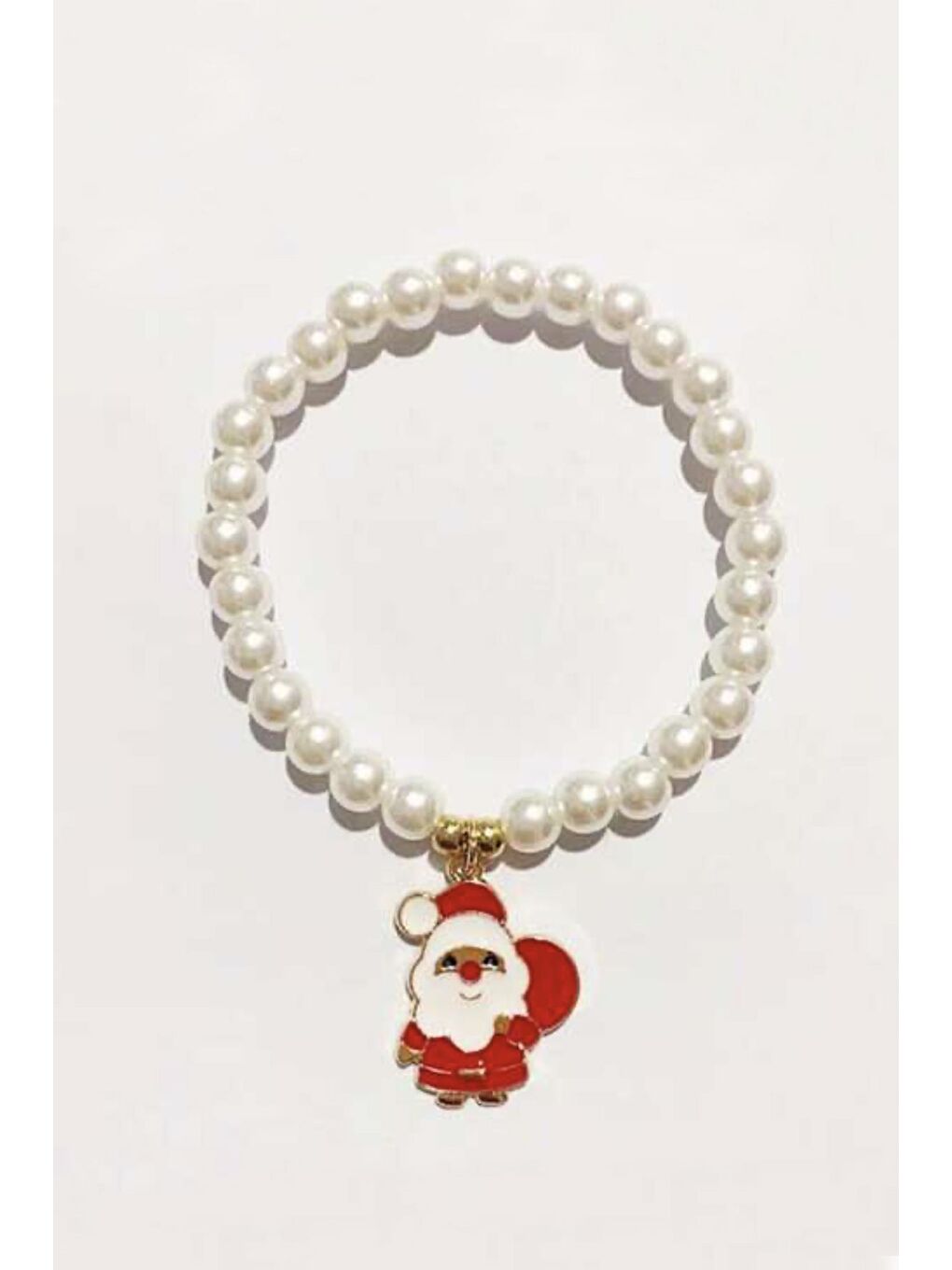Karışık Yılbaşı Hediyelik İnci ve Fimo Boncuklu Çocuk Bileklik Seti-1