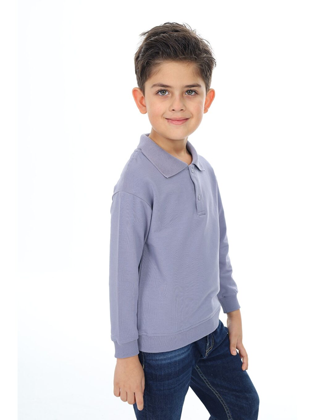 Gri Erkek Çocuk Baskılı Tişört-2