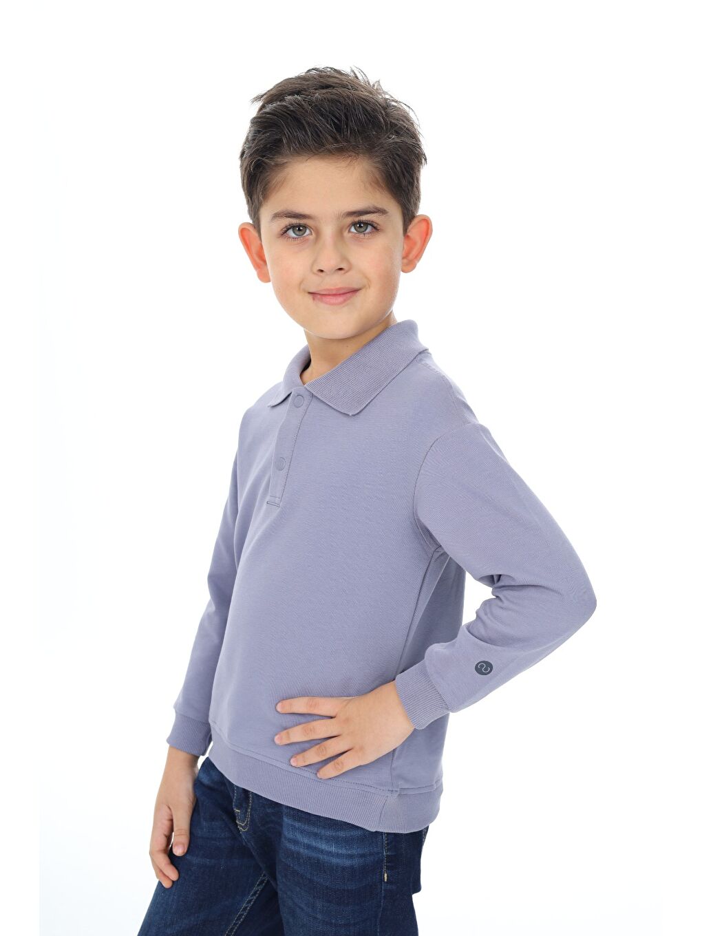 Gri Erkek Çocuk Baskılı Tişört-3