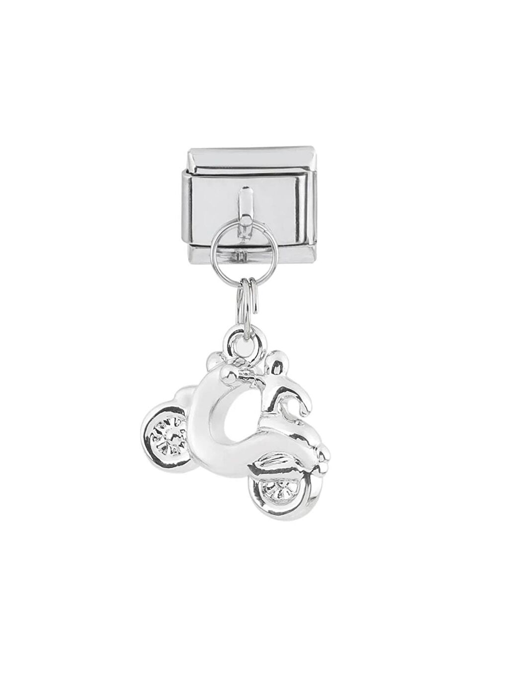 Gri Çelik Figür Sallantılı Nomi Charm-1