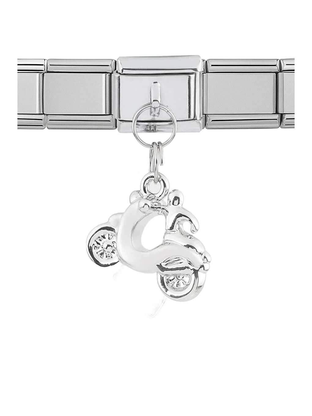 Gri Çelik Figür Sallantılı Nomi Charm-2