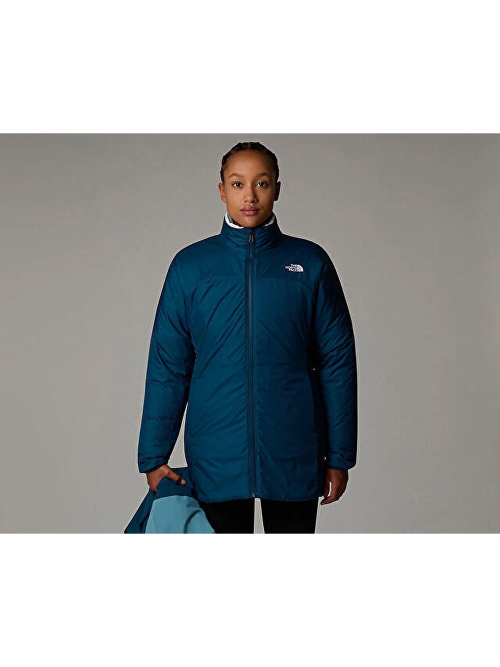 W Dryvent Mono Triclimate Parka Kadın Outdoor Montu Nf0a88t94oj1 Mavi-2