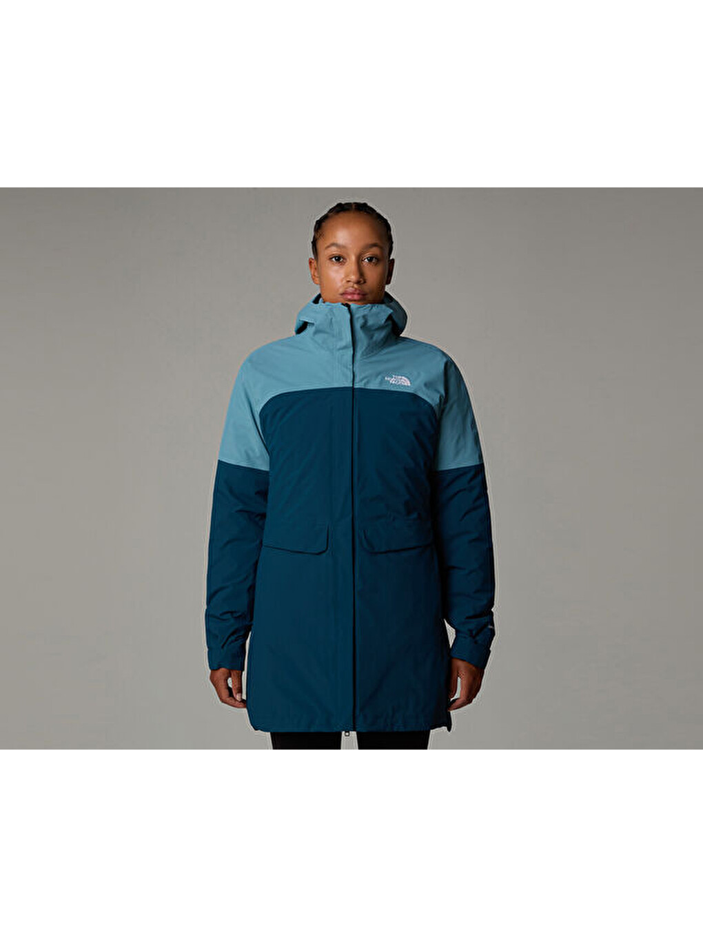 W Dryvent Mono Triclimate Parka Kadın Outdoor Montu Nf0a88t94oj1 Mavi-7