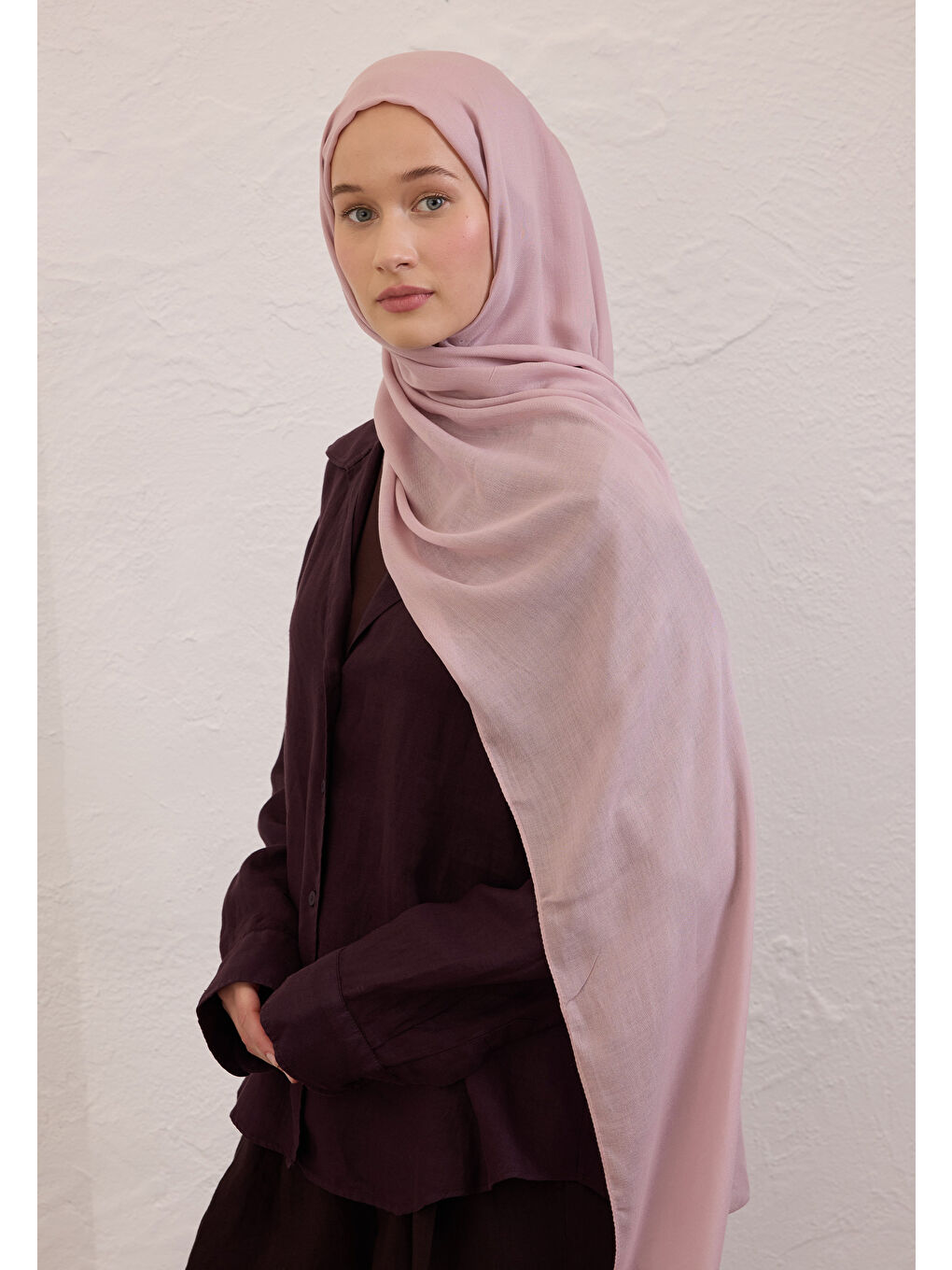 Mor SOFT VİSKON ŞAL MENEKŞE-3