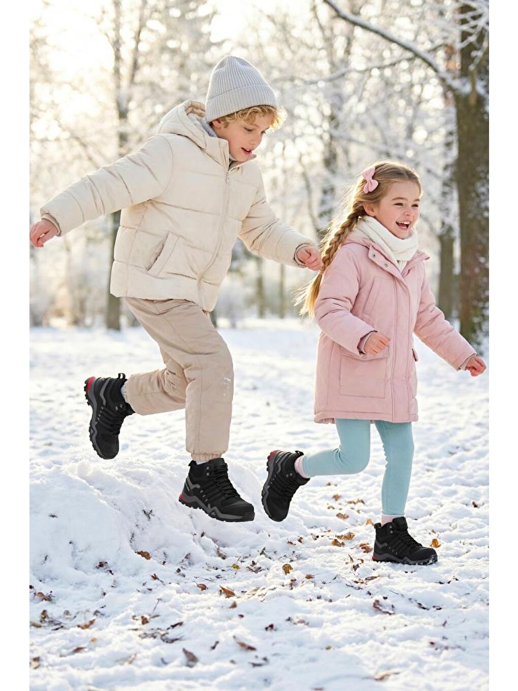 Siyah Montana Günlük Erkek Çocuk Outdoor Trekking Günlük Bot 2025-4