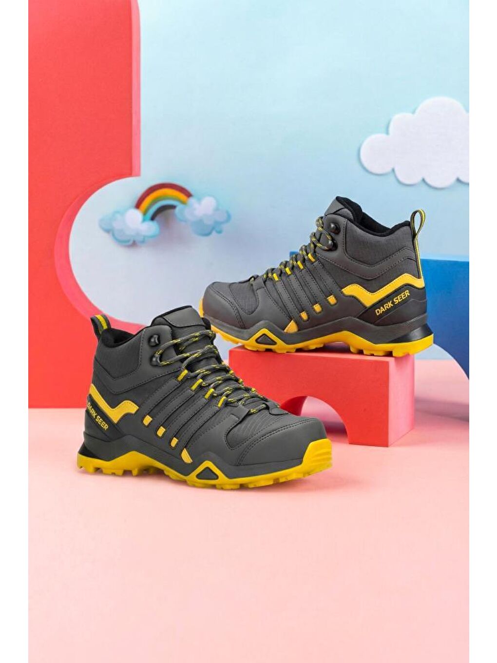 Gri Montana Günlük Erkek Çocuk Outdoor Trekking Günlük Bot 2025-5