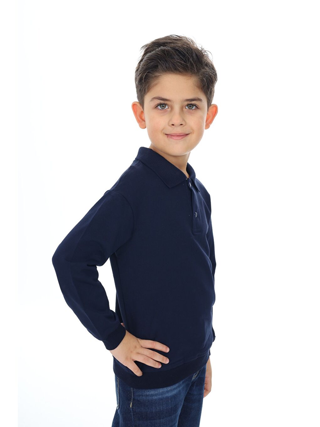 Lacivert Erkek Çocuk Baskılı Tişört-4