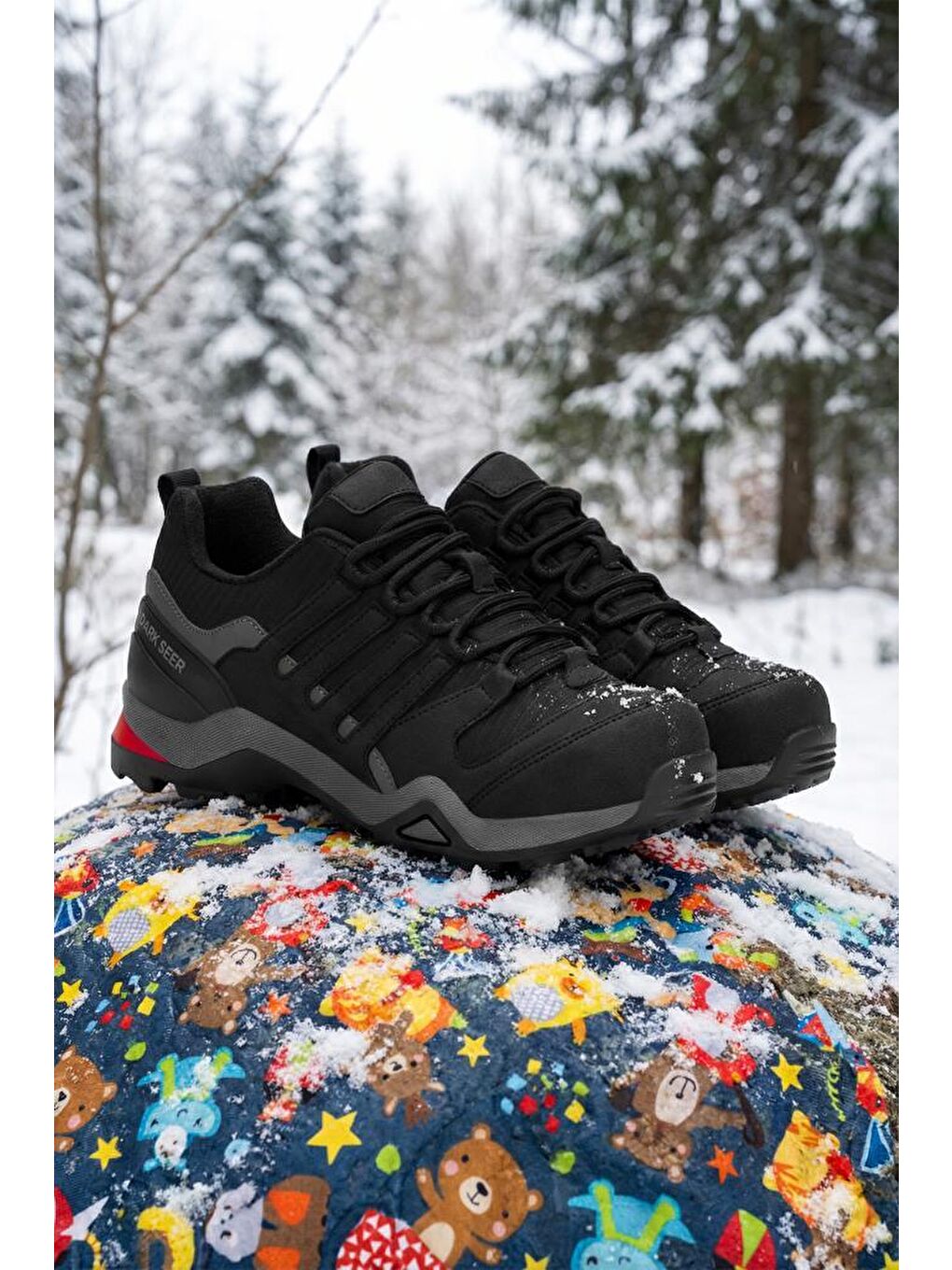 Siyah Montana Günlük Erkek Çocuk Outdoor Trekking Günlük Bot 2025-1