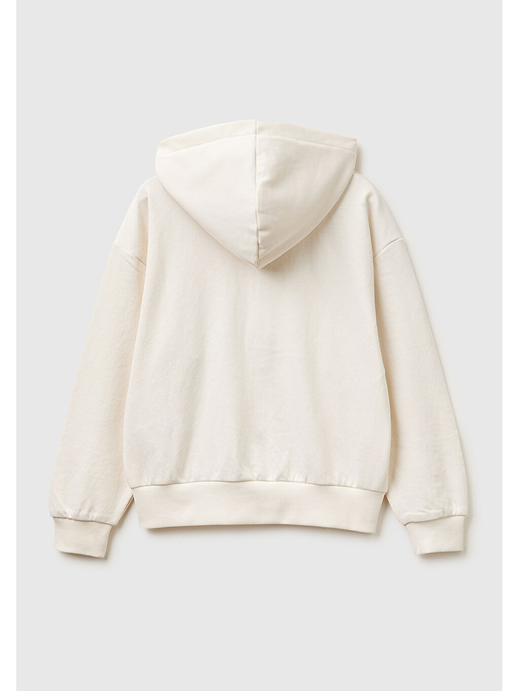 Karışık Kız Çocuk Taş İşlemeli Kanguru Cepli Fermuarlı Kapüşonlu Sweatshirt-1