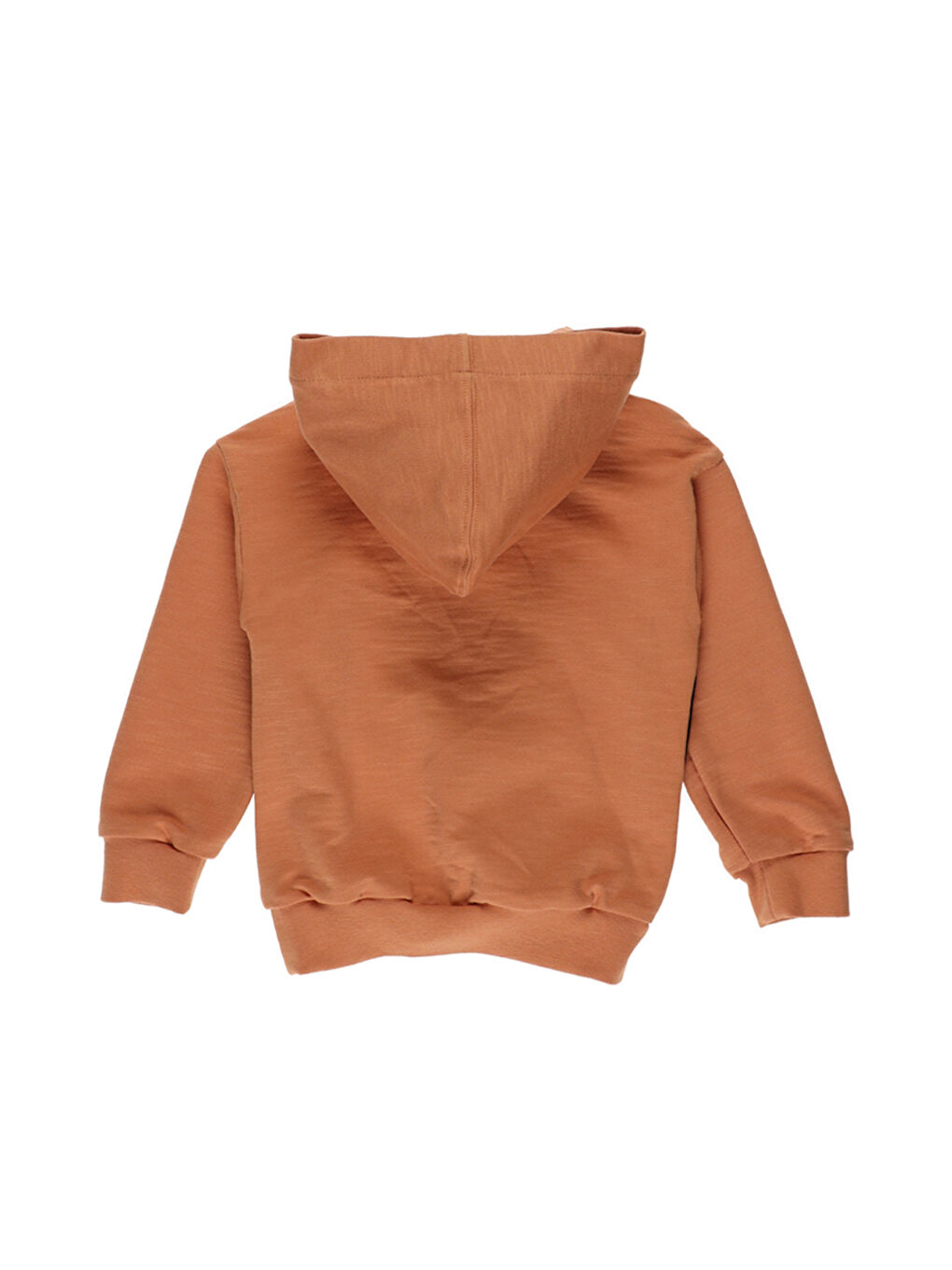 Pembe Erkek Bebek Dama Desenli Kanguru Cep Somon Sweatshirt-1