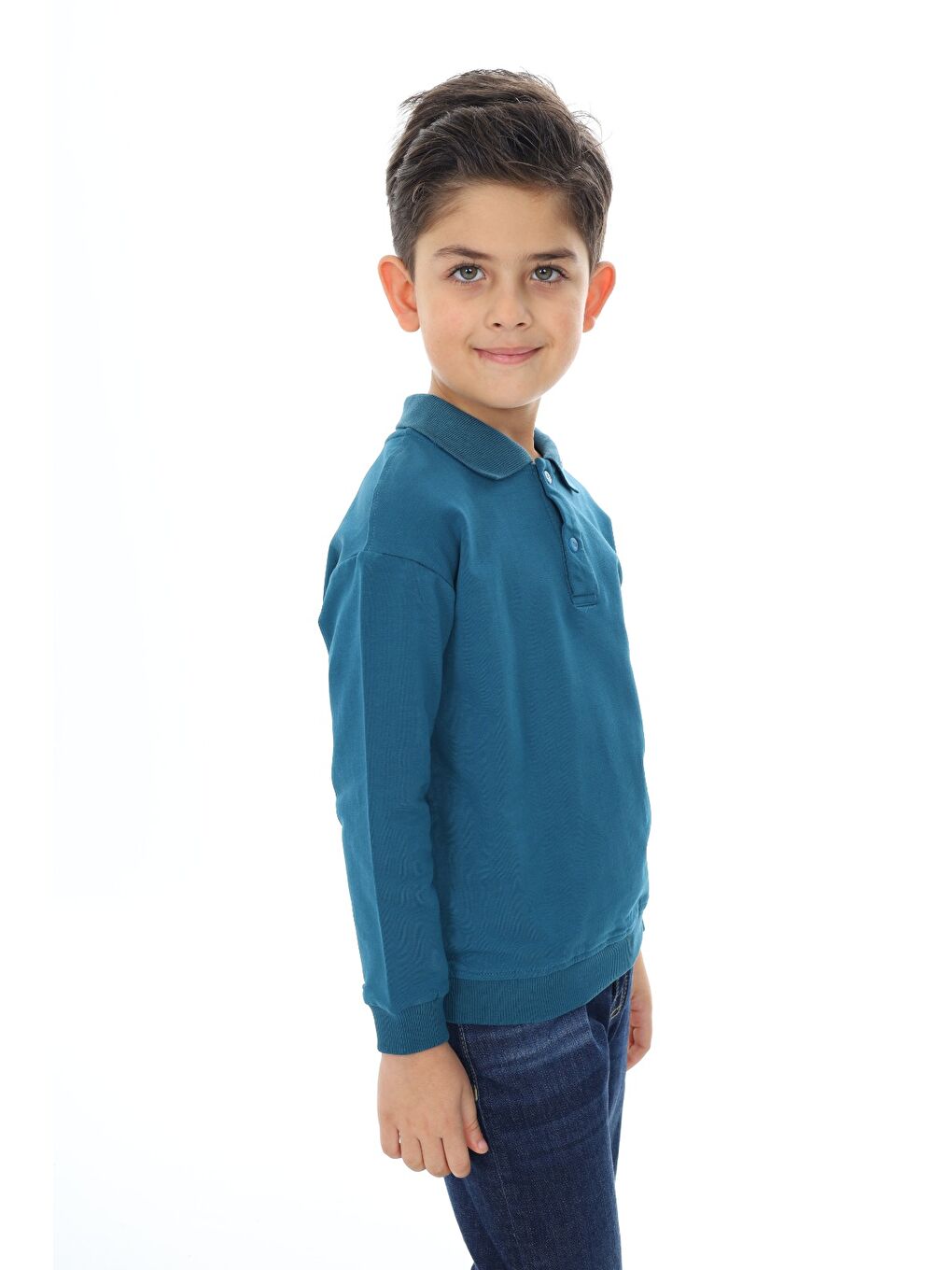 Petrol Erkek Çocuk Baskılı Tişört-1