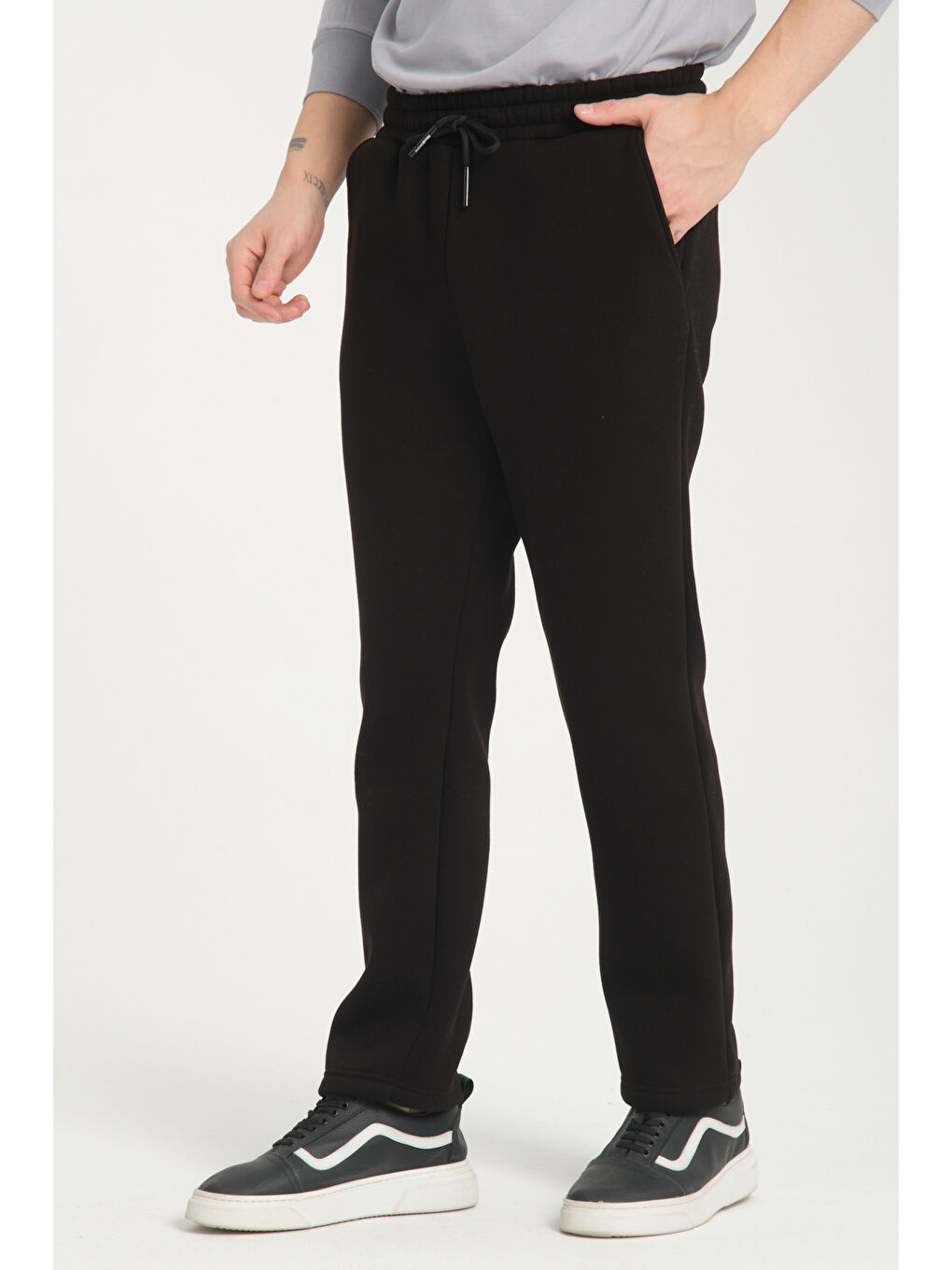 Siyah Beli Lastikli Erkek Eşofman Altı 0022-4