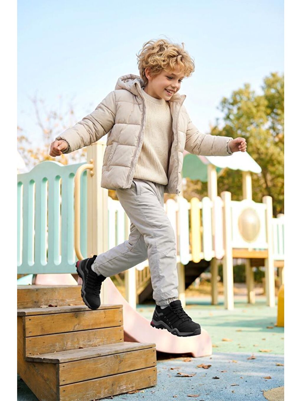 Siyah Montana Günlük Erkek Çocuk Outdoor Trekking Günlük Bot 2025-4