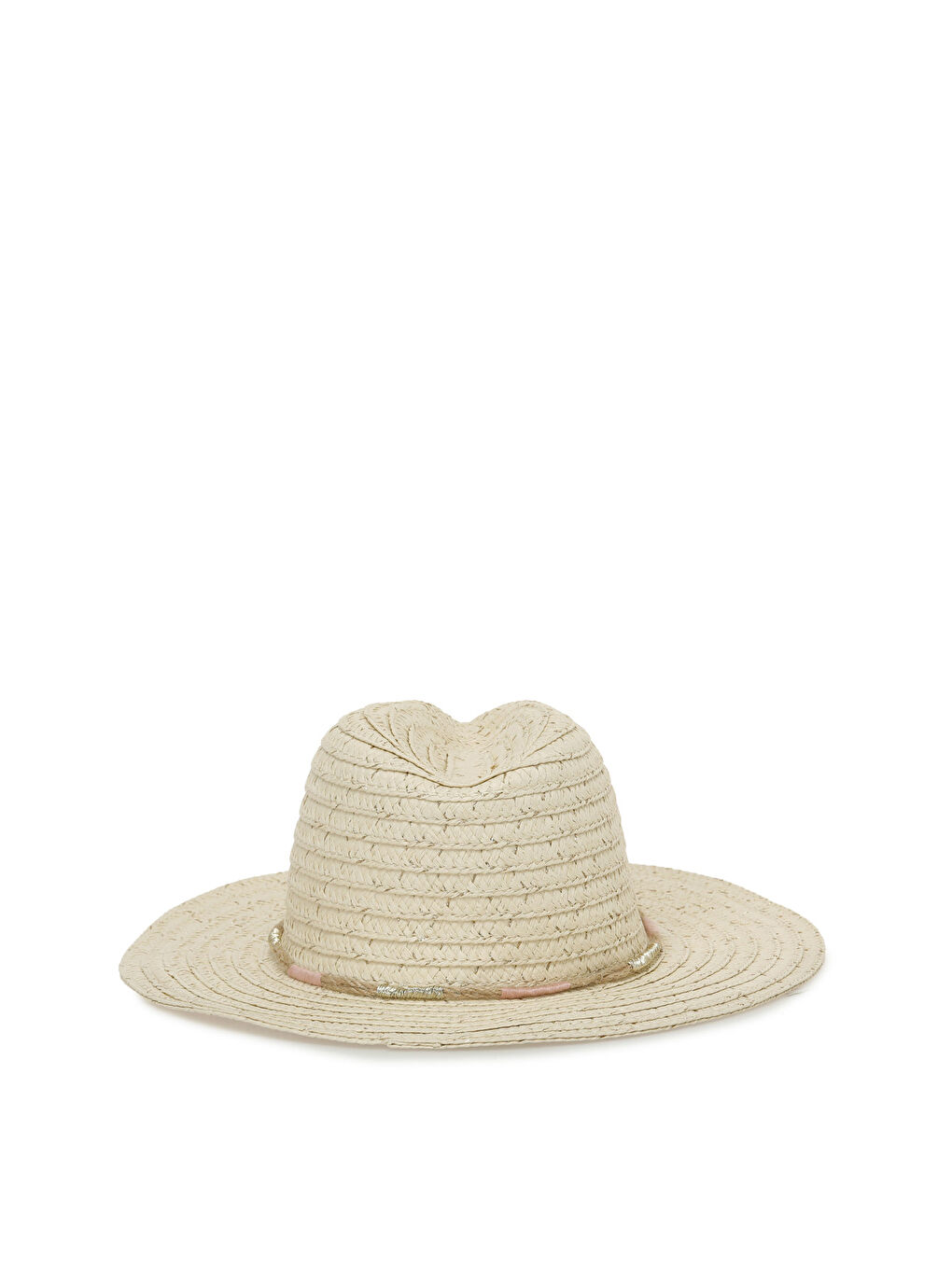 Bej BONCUK STRAW-W 5FX Krem Kadın Hasır Şapka-1