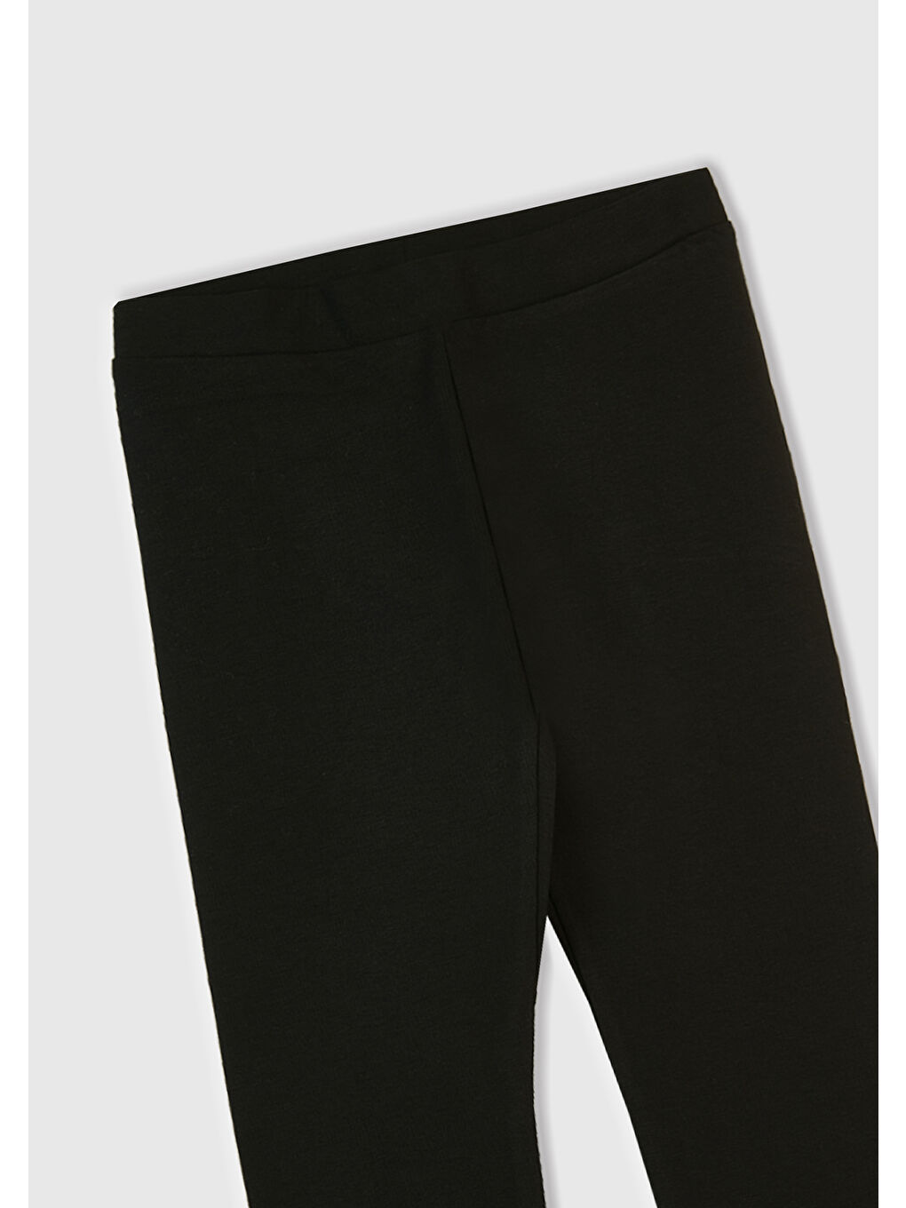 Kız Çocuk Siyah Logo İşlemeli Regulat Fit Tayt-1