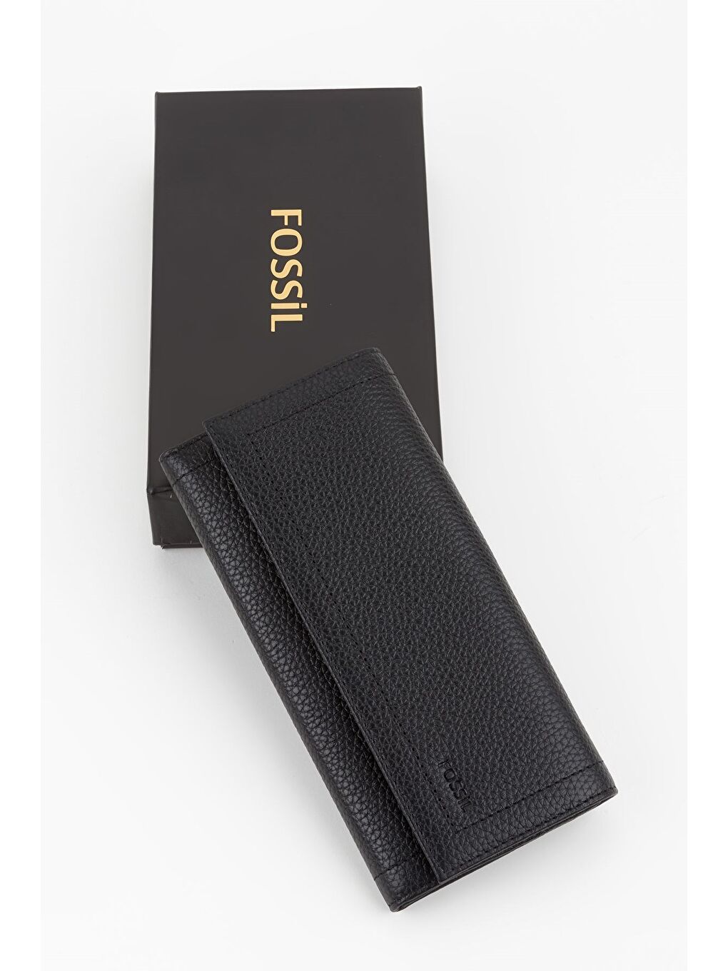 Siyah Kutulu Hakiki Deri Buz Mavi Kadın El Portföyü Uzun Cüzdan-4