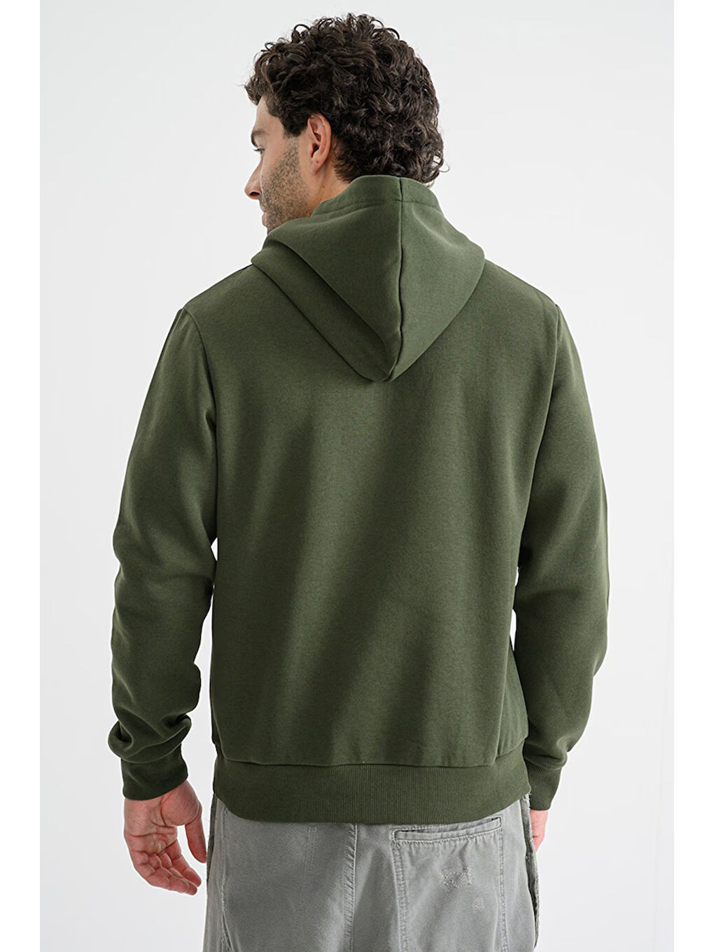 Yeşil Jjmakoto Pamuk Karışımlı Regular Fit Baskılı Kapüşon Yaka Sweat 12278606-2