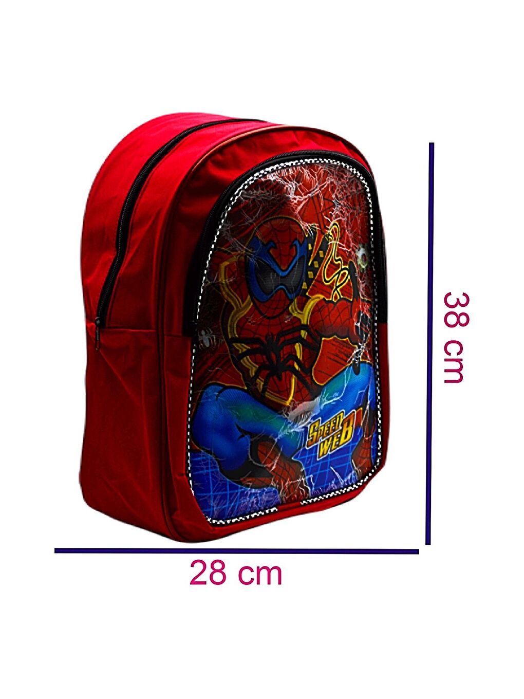 2 Bölmeli Spider Man Okul Sırt Çantası Ve Beslenme Çantası Kırmızı KOD:1309-2