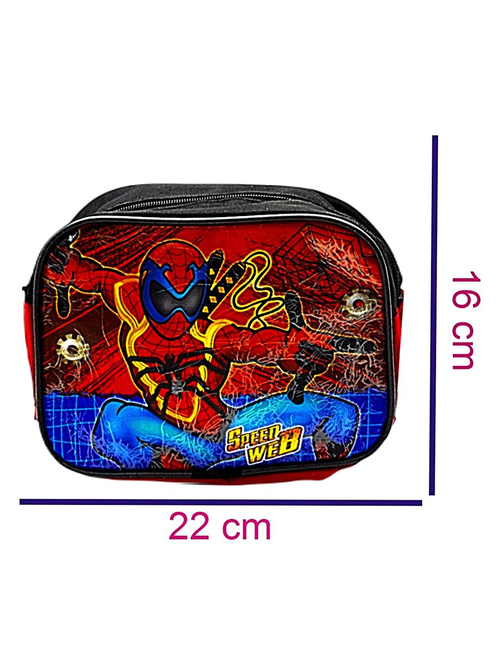 2 Bölmeli Spider Man Okul Sırt Çantası Ve Beslenme Çantası Kırmızı KOD:1309-4