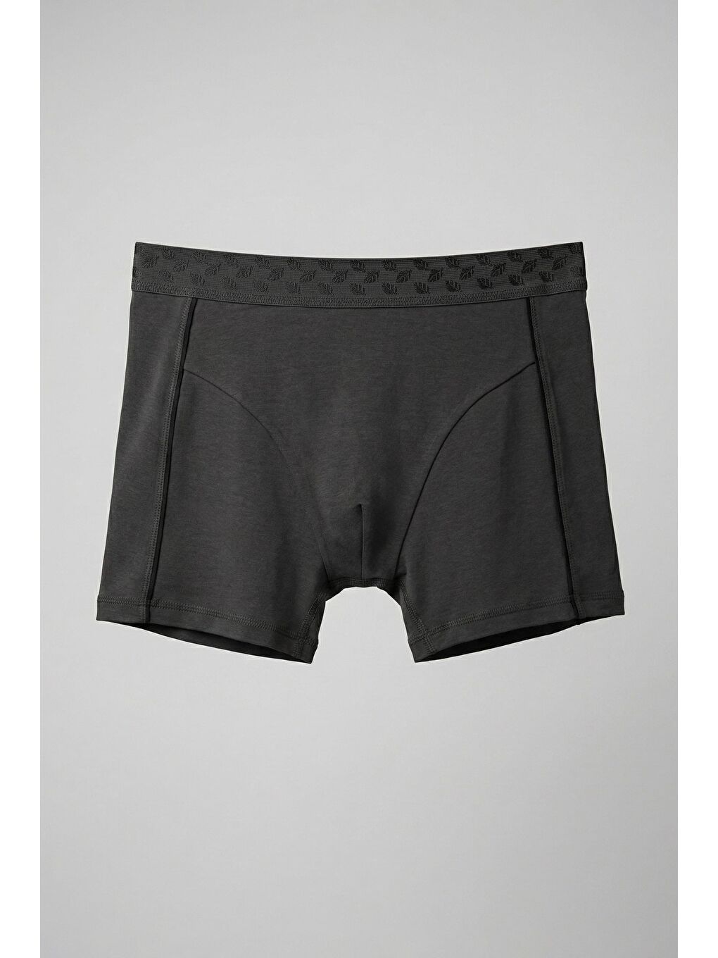 Gri Erkek Pamuklu Modal Lastikli Boxer Füme