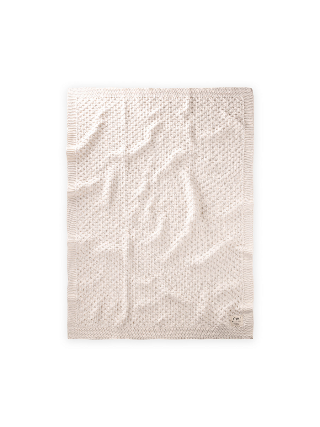 Bej Piti Piti Triko Battaniye 80x100 Cm Naturel-2