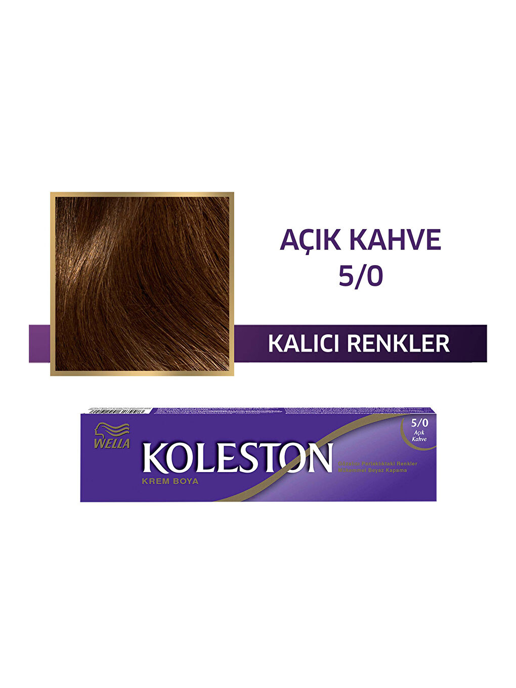 Wella Koleston Single Tüp Boya 5/0 Açık Kahve - 1