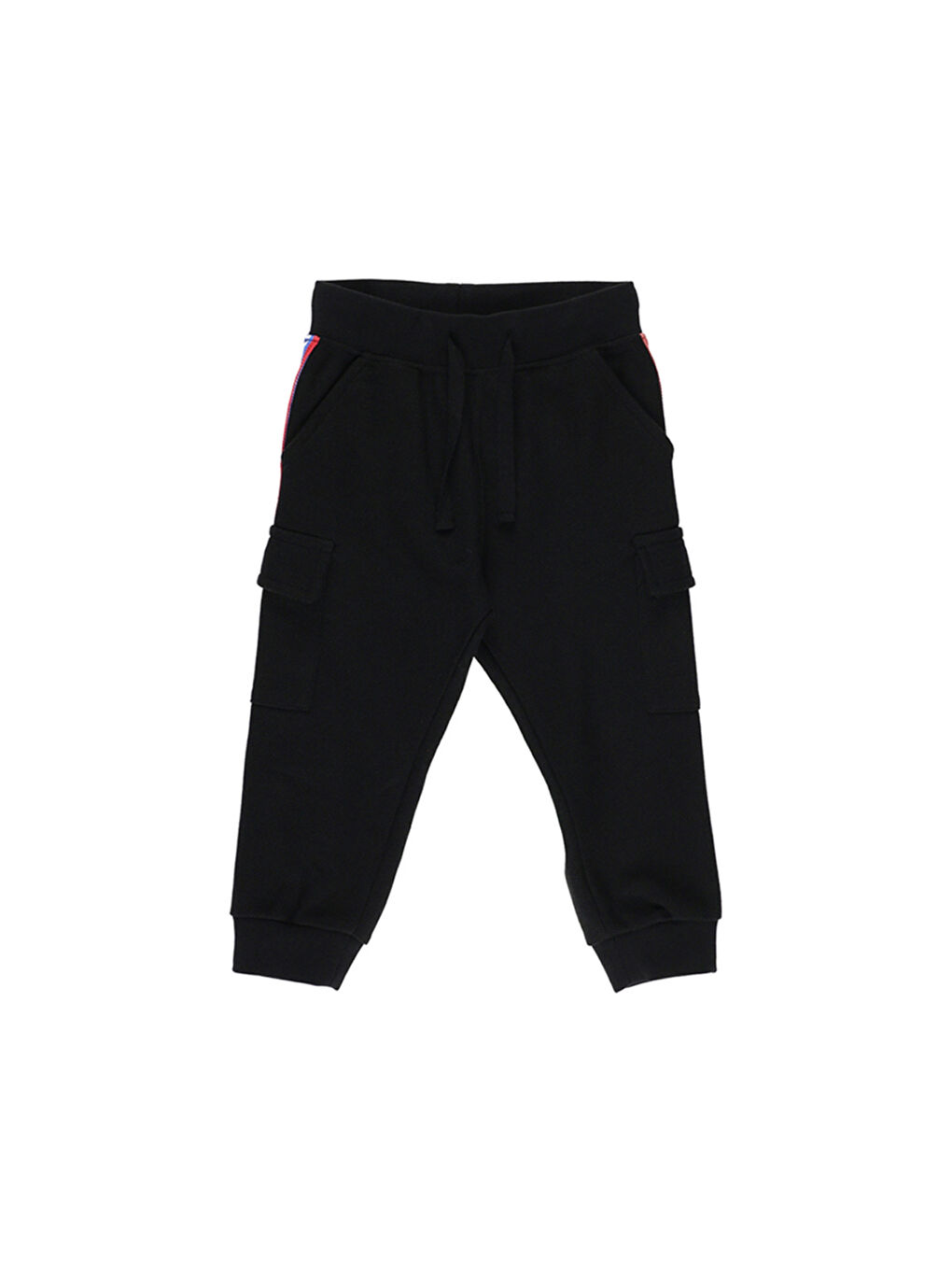 Erkek Bebek Pike Kumaşlı Siyah Pantolon-1