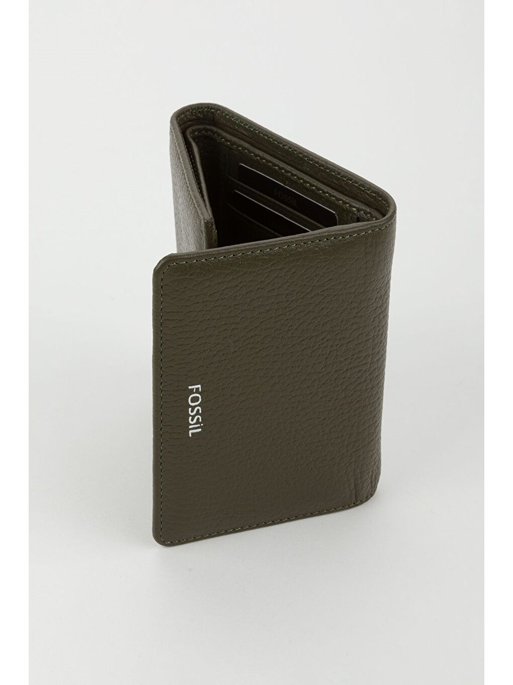 Yeşil Kutulu Hakiki Deri Buz Mavi Kadın El Portföyü Kartlık Cüzdan-3