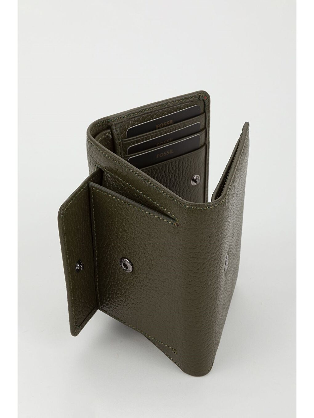 Yeşil Kutulu Hakiki Deri Buz Mavi Kadın El Portföyü Kartlık Cüzdan-4