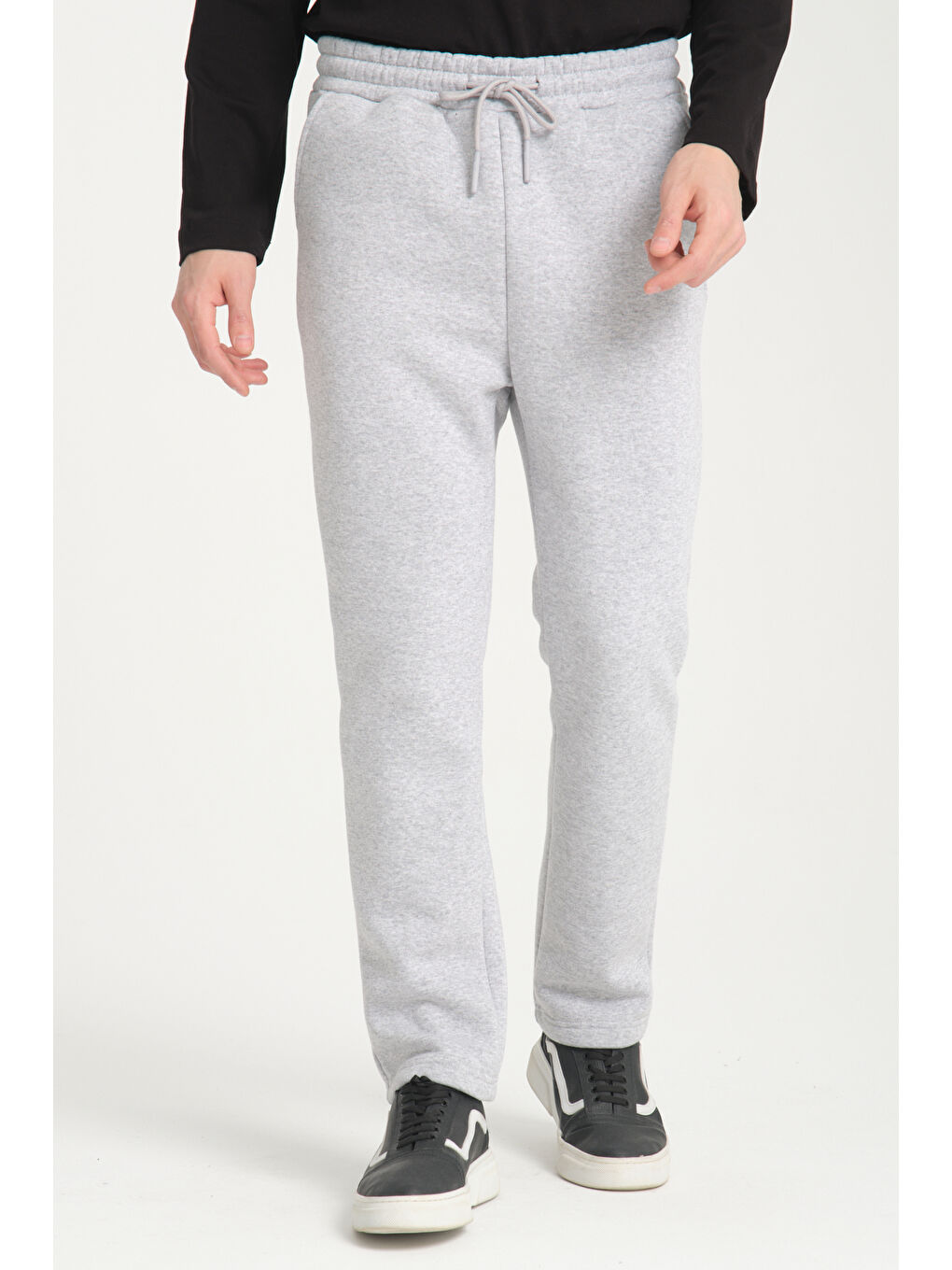 Gri Beli Lastikli Erkek Eşofman Altı 0022