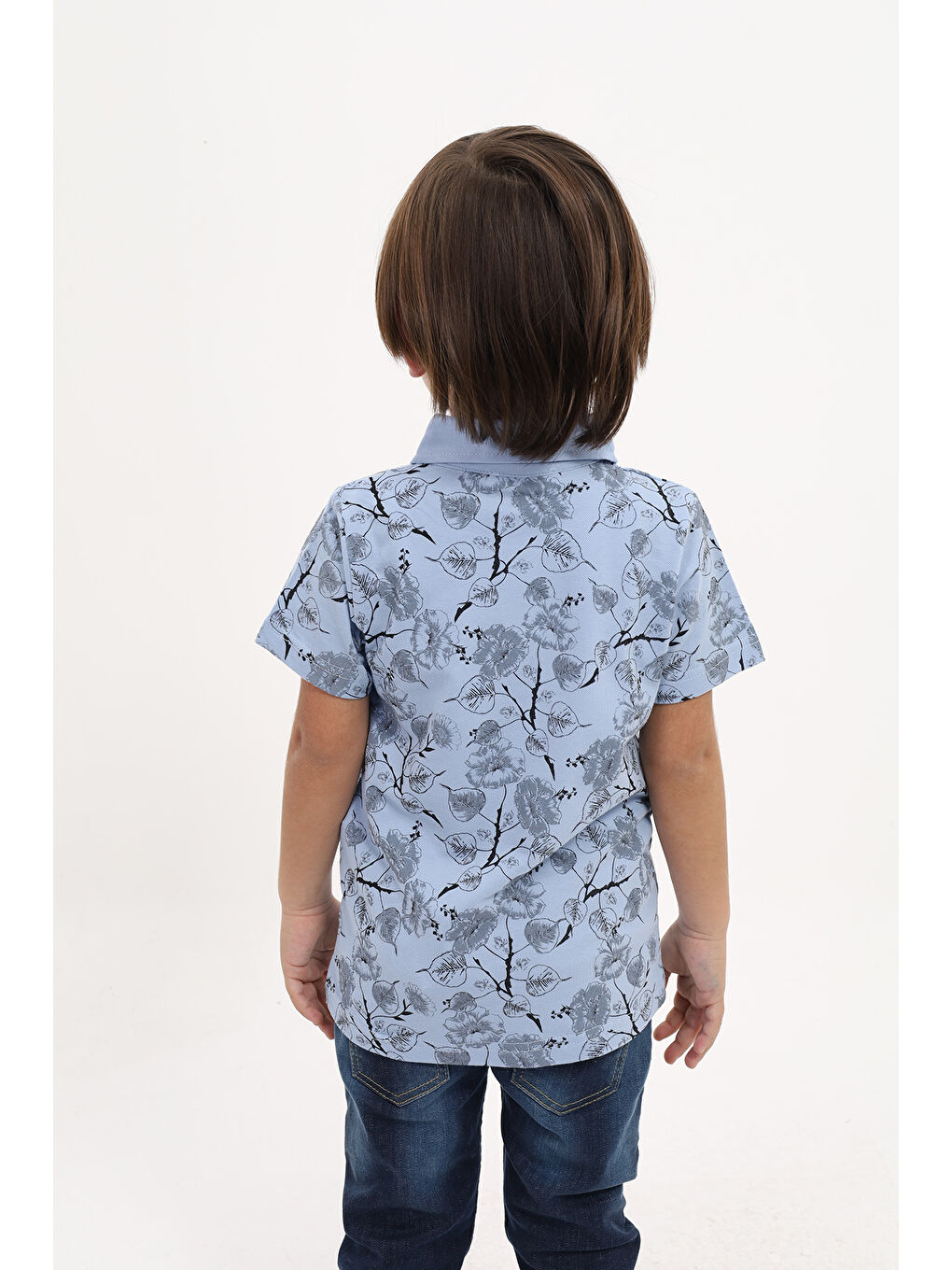 Lila Erkek Çocuk Desenli Tişört-2