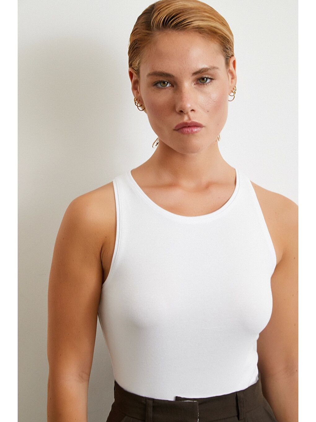 Basic Crop Top Beyaz