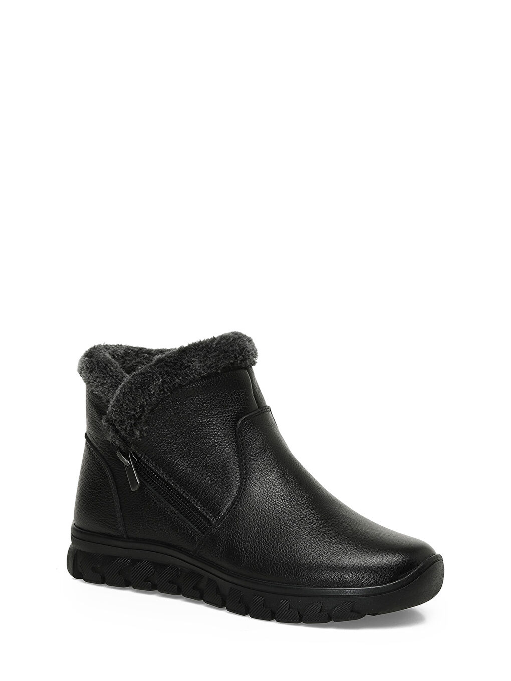 105322.Z5PR Siyah Kadın Düz Bot-1