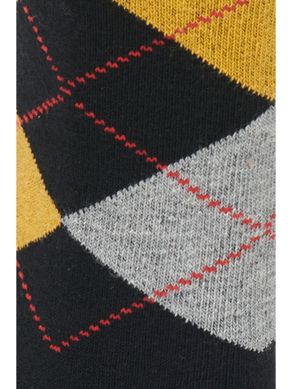 Erkek Siyah-Gri Desenli Soket Çorap-1